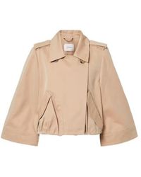 Dorothee Schumacher - Luxury Layer Cropped Cotton-Blend Jacket - Lyst