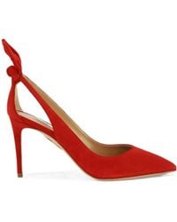 Aquazzura - Bow Tie Pointed-Toe Pumps - Lyst