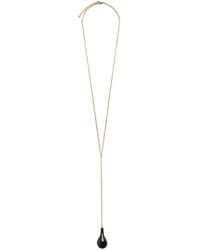 TOTEME - Large Onyx Drop Necklace - Lyst