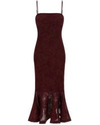 ROTATE BIRGER CHRISTENSEN - Strapless Rosejacquard Mermaid Midi Gown - Lyst