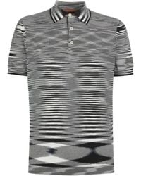 Missoni - Striped Short-Sleeved Polo Shirt - Lyst