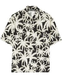 Palm Angels - Palms Shirt With Short Sleeves - Lyst