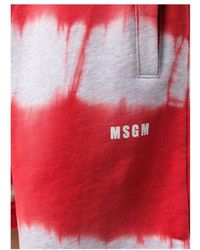 MSGM - Tie Dye Bermuda Track Shorts - Lyst