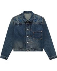 KENZO - Wildflower' Cropped Pleated Trucker Jacket - Lyst