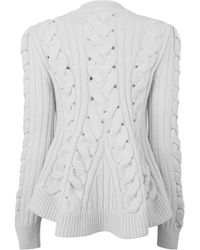 McQueen - Alex Cable Crew Neck Jumper - Lyst