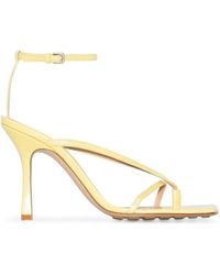 Bottega Veneta - 90Mm Square-Toe Leather Sandals - Lyst
