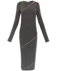 The Attico - The Zip-Detail Knitted Dress - Lyst