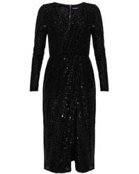 Dolce & Gabbana - Sequinned V-Neck Midi Dress - Lyst