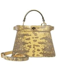 Fendi - Light Lizard Leather Bag - Lyst