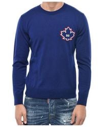 DSquared² - Maple-Leaf Patch Crew-Neck Sweater - Lyst