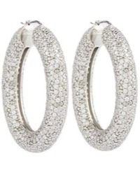 Jil Sander - Crystal-Embellished Hoop Earrings - Lyst