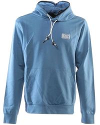 EA7 - Logo Hooded Sweatshirt - Lyst