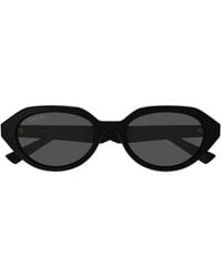 Gucci - Eyewear Oval Frame Sunglasses - Lyst