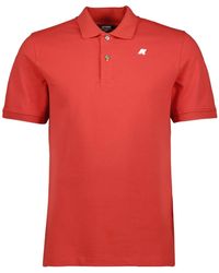 K-Way - Logo Patch Short-Sleeved Polo Shirt - Lyst