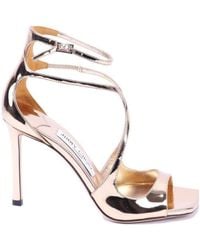 Jimmy Choo - Metallic High-Heeled Sandals - Lyst