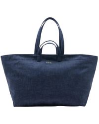A.P.C. - Le Drummer Toile Large Tote Bag - Lyst
