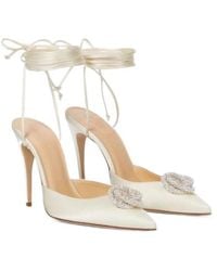 Magda Butrym - Crystal-Embellished Satin Pumps - Lyst