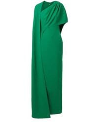 Safiyaa - Caped Asymmetric Crêpe Gown - Lyst