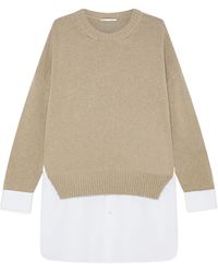 Stella McCartney - Shirt Detail Long-Sleeved Pullover - Lyst