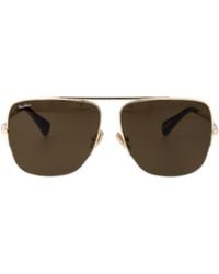 Max Mara - Pilot-Frame Sunglasses - Lyst