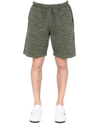 KENZO - Bermuda With Animal Print - Lyst