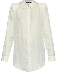 Balmain - Long Sleeved Jacquard Patterned Shirt - Lyst