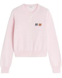 Maison Kitsuné - Double Fox Head Regular Cardigan - Lyst