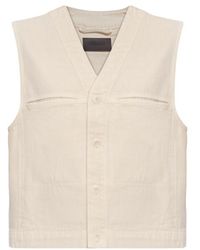 Lemaire - V-Neck Denim Vest - Lyst