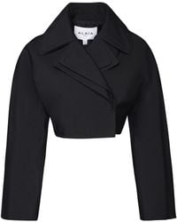 Alaïa - Alaïa Cropped Double-Breasted Jacket - Lyst