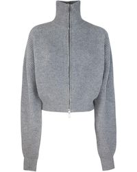 Sportmax - Zip-Up High Neck Cardigan - Lyst