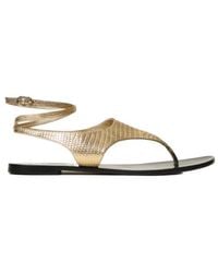 Twinset - Metallic Ankle-Strap Sandals - Lyst