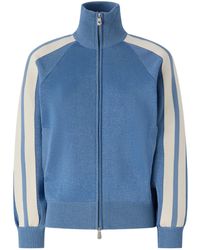 Pinko - Striped Logo Embossed Sweatshirt - Lyst