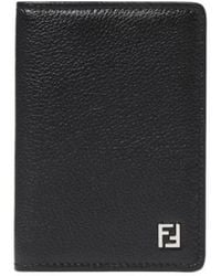 Fendi - Ff Card Holder Full-Grain Leather Card Holder - Lyst