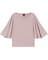 BOSS - Loose-Fit Cupro T-Shirt With Raglan Sleeves - Lyst