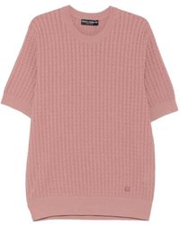 Dolce & Gabbana - Crew Neck Short-Sleeved Knit Sweater - Lyst