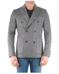 Tonello - Chevron Double-Breasted Jacket - Lyst
