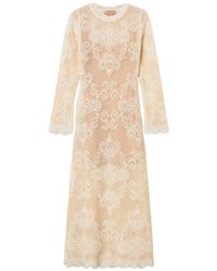 Twinset - Long Jacquard-Knit Alpaca-Blend Dress - Lyst