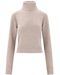 Ami Paris - Ami High-Neck Knitted Jumper - Lyst