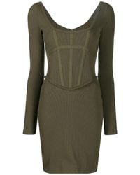 Dion Lee - Corset Long-Sleeve Mini Dress - Lyst
