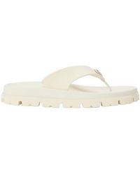 Prada - Logo Flip-Flops - Lyst