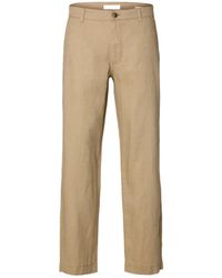 SELECTED - 196 Straight Fit Linen Trousers - Lyst