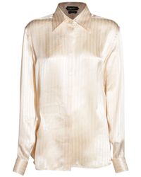 Tom Ford - Whitney Striped Fluid Shirt - Lyst