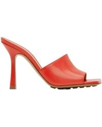 Bottega Veneta - Logo High-Heeled Sandals - Lyst