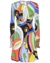 Moschino - Geometric-Print Long Sleeve Dress - Lyst