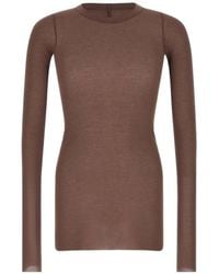 Rick Owens - Crew Neck Long-Sleeved T-Shirt - Lyst