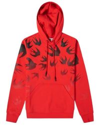 McQ - Swallow Printed Hooded Sweater - Lyst