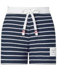 Thom Browne - Striped Honeycomb Shorts - Lyst