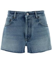 Miu Miu - Raw-Hem Denim Shorts - Lyst