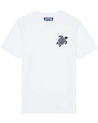 Vilebrequin - Crew-Neck Turtle-Embroidered T-Shirt - Lyst