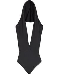 Balmain - Draped Bodysuit With Hood - Lyst
